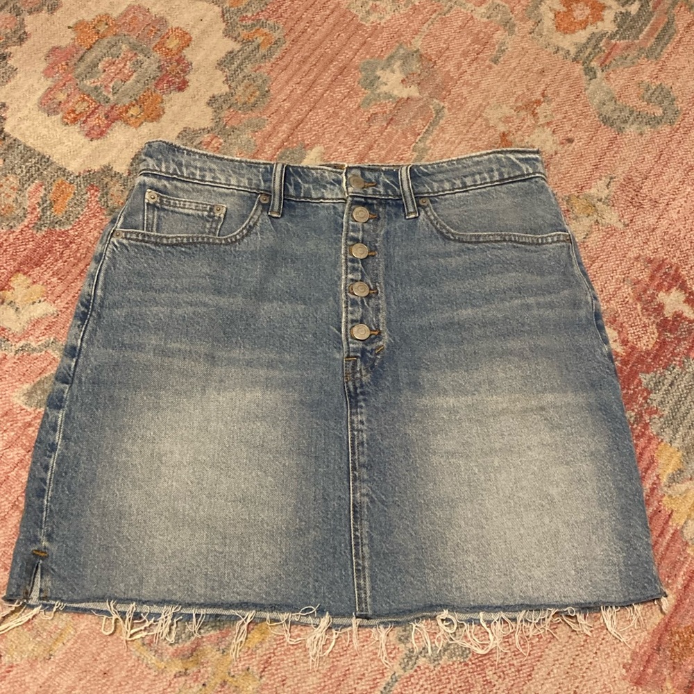 Lucky Brand raw hem denim skirt